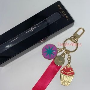 Bvlgari Keychain Key Ring Charms Accessories NEW